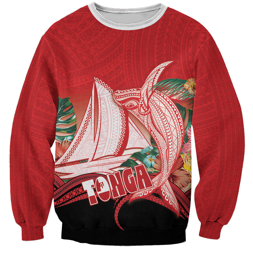 Vavau Sailing Festival Tonga Personalised Sweatshirt Humpback Whale Sailboat Tropical Vibes