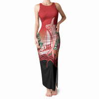 Vavau Sailing Festival Tonga Personalised Tank Maxi Dress Humpback Whale Sailboat Tropical Vibes