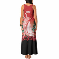 Vavau Sailing Festival Tonga Personalised Tank Maxi Dress Humpback Whale Sailboat Tropical Vibes