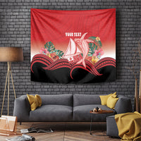 Vavau Sailing Festival Tonga Personalised Tapestry Humpback Whale Sailboat Tropical Vibes