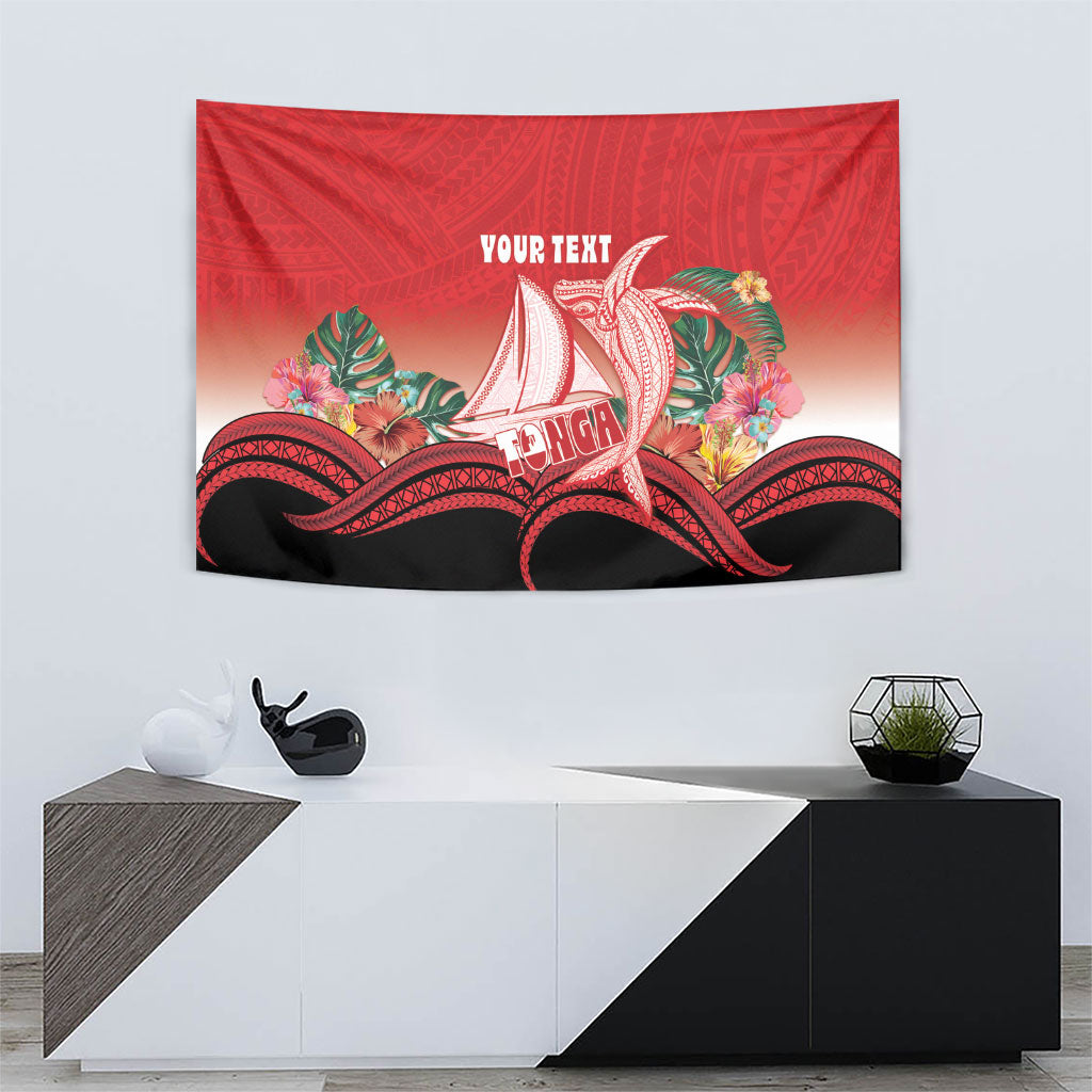 Vavau Sailing Festival Tonga Personalised Tapestry Humpback Whale Sailboat Tropical Vibes