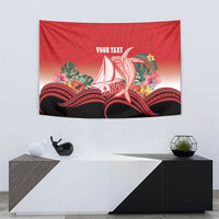 Vavau Sailing Festival Tonga Personalised Tapestry Humpback Whale Sailboat Tropical Vibes
