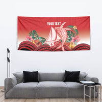 Vavau Sailing Festival Tonga Personalised Tapestry Humpback Whale Sailboat Tropical Vibes