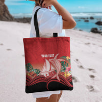 Vavau Sailing Festival Tonga Personalised Tote Bag Humpback Whale Sailboat Tropical Vibes