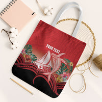 Vavau Sailing Festival Tonga Personalised Tote Bag Humpback Whale Sailboat Tropical Vibes