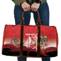 Vavau Sailing Festival Tonga Personalised Travel Bag Humpback Whale Sailboat Tropical Vibes