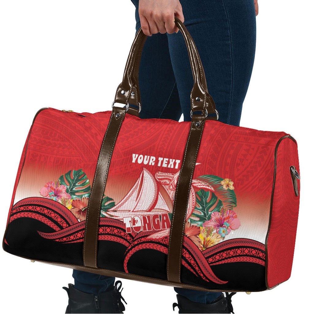 Vavau Sailing Festival Tonga Personalised Travel Bag Humpback Whale Sailboat Tropical Vibes