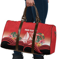 Vavau Sailing Festival Tonga Personalised Travel Bag Humpback Whale Sailboat Tropical Vibes