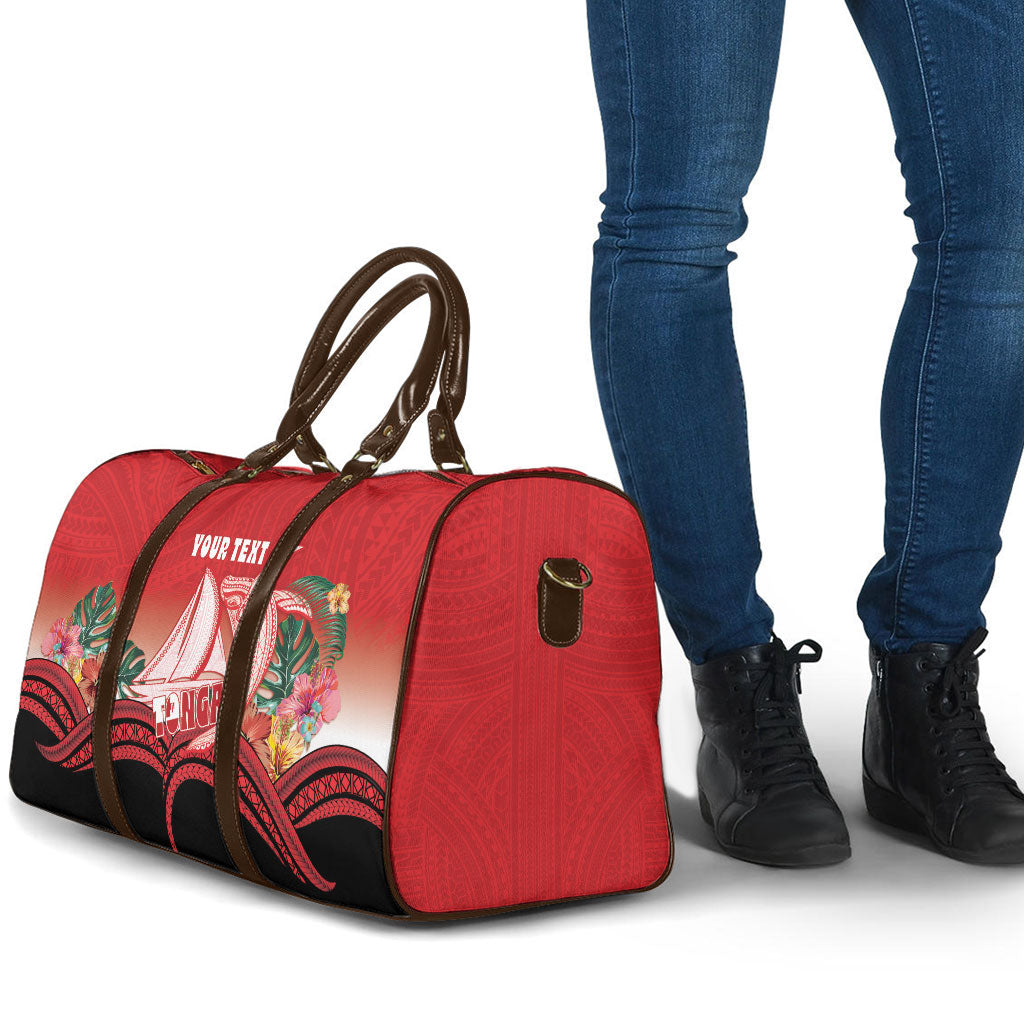 Vavau Sailing Festival Tonga Personalised Travel Bag Humpback Whale Sailboat Tropical Vibes