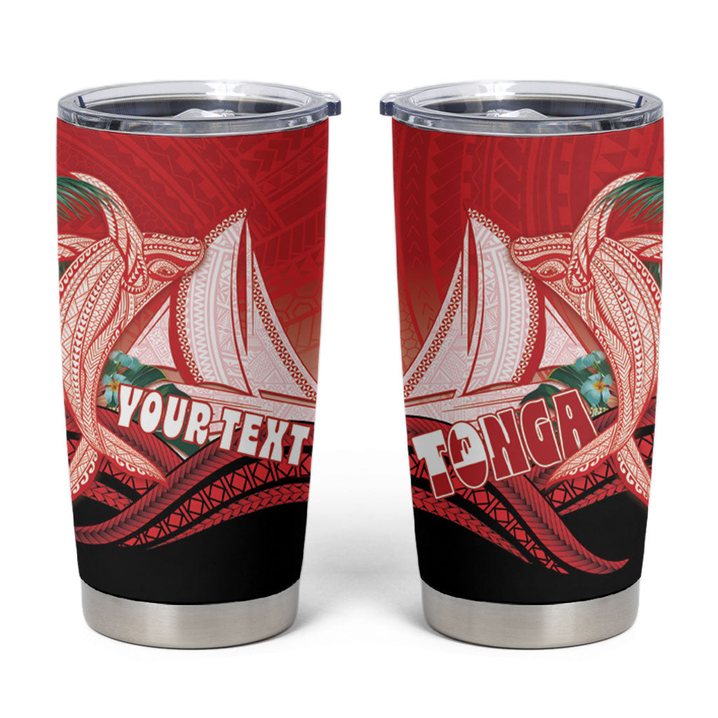 Vavau Sailing Festival Tonga Personalised Tumbler Cup Humpback Whale Sailboat Tropical Vibes