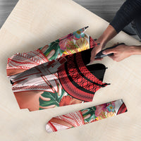 Vavau Sailing Festival Tonga Personalised Umbrella Humpback Whale Sailboat Tropical Vibes