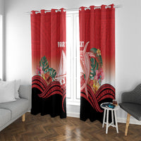 Vavau Sailing Festival Tonga Personalised Window Curtain Humpback Whale Sailboat Tropical Vibes