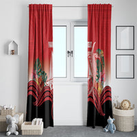 Vavau Sailing Festival Tonga Personalised Window Curtain Humpback Whale Sailboat Tropical Vibes