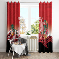 Vavau Sailing Festival Tonga Personalised Window Curtain Humpback Whale Sailboat Tropical Vibes