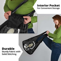 Black New Zealand Eel Grocery Bag Aotearoa Maori Tuna With Kotiate Weapon