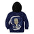 Blue New Zealand Eel Kid Hoodie Aotearoa Maori Tuna With Kotiate Weapon