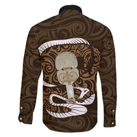 Gold New Zealand Eel Family Matching Mermaid Dress and Hawaiian Shirt Aotearoa Maori Tuna With Kotiate Weapon