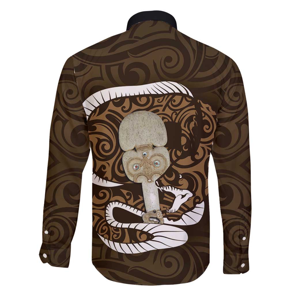 Gold New Zealand Eel Family Matching Off Shoulder Maxi Dress and Hawaiian Shirt Aotearoa Maori Tuna With Kotiate Weapon