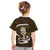 Gold New Zealand Eel Kid T Shirt Aotearoa Maori Tuna With Kotiate Weapon