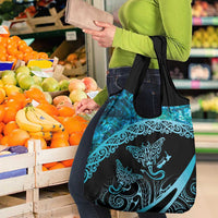 New Zealand Stingray Grocery Bag Aotearoa Whai With Maori Paua Shell