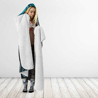 New Zealand Stingray Hooded Blanket Aotearoa Whai With Maori Paua Shell LT14 - Polynesian Pride