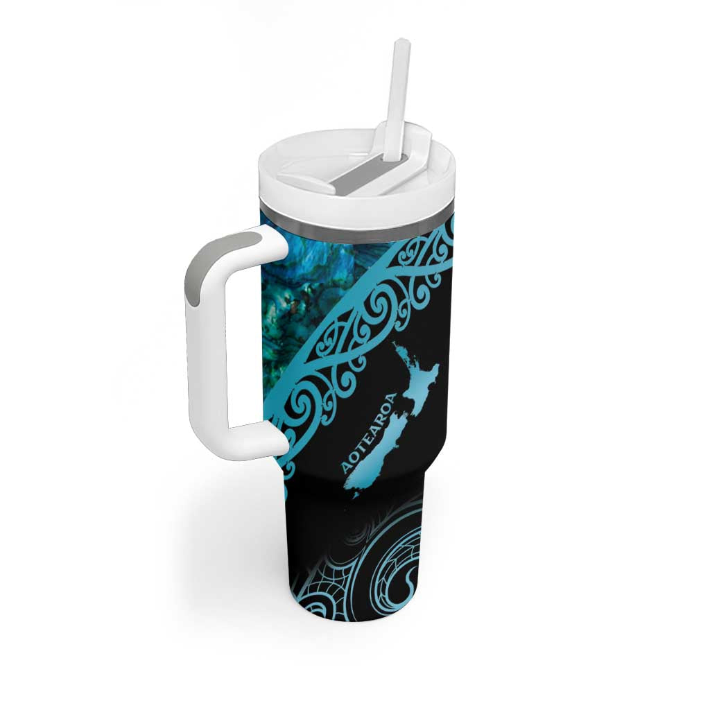 New Zealand Stingray Tumbler With Handle Aotearoa Whai With Maori Paua Shell