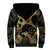 Black And Gold Aotearoa Whai Sherpa Hoodie NZ Stingrays Maori Curves Style