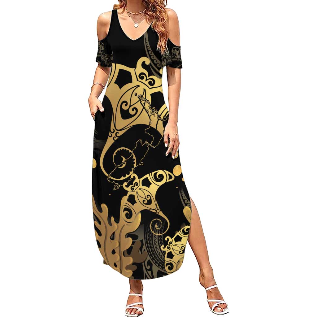 black and gold dress nz Cooper - Long Haul Dress - Black/Gold