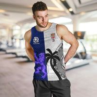 Custom Fiji And Scotland Rugby Men Tank Top Fijian Tapa Pattern With Thistle LT14 - Polynesian Pride