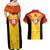 Custom Papua New Guinea Rubgby Couples Matching Off Shoulder Maxi Dress and Hawaiian Shirt Pacific 2023 Go PNG Kumuls LT14 - Polynesian Pride