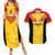 Custom Papua New Guinea Rubgby Couples Matching Summer Maxi Dress and Hawaiian Shirt Pacific 2023 Go PNG Kumuls LT14 Yellow - Polynesian Pride