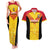 Custom Papua New Guinea Rubgby Couples Matching Tank Maxi Dress and Hawaiian Shirt Pacific 2023 Go PNG Kumuls LT14 Yellow - Polynesian Pride