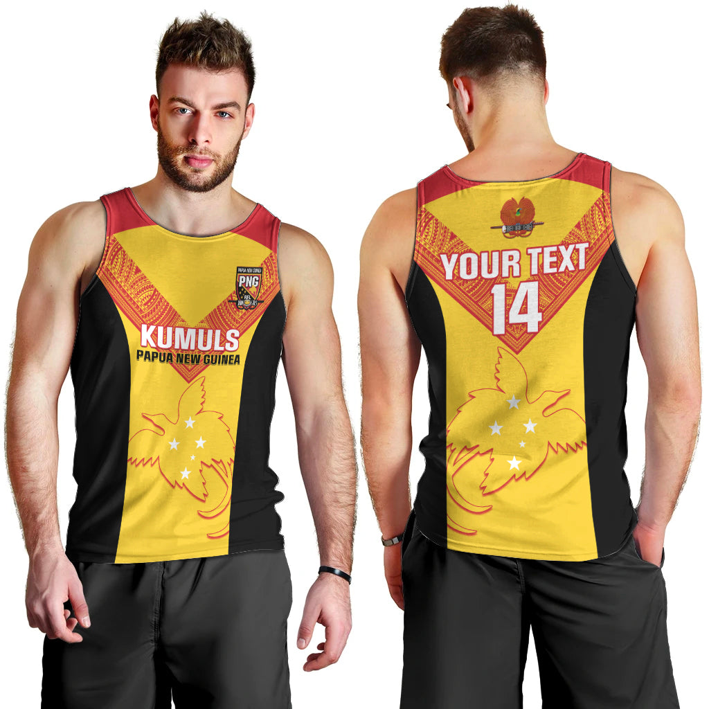 Custom Papua New Guinea Rubgby Men Tank Top Pacific 2023 Go PNG Kumuls LT14 - Polynesian Pride