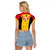 Custom Papua New Guinea Rubgby Raglan Cropped T Shirt Pacific 2023 Go PNG Kumuls LT14 - Polynesian Pride