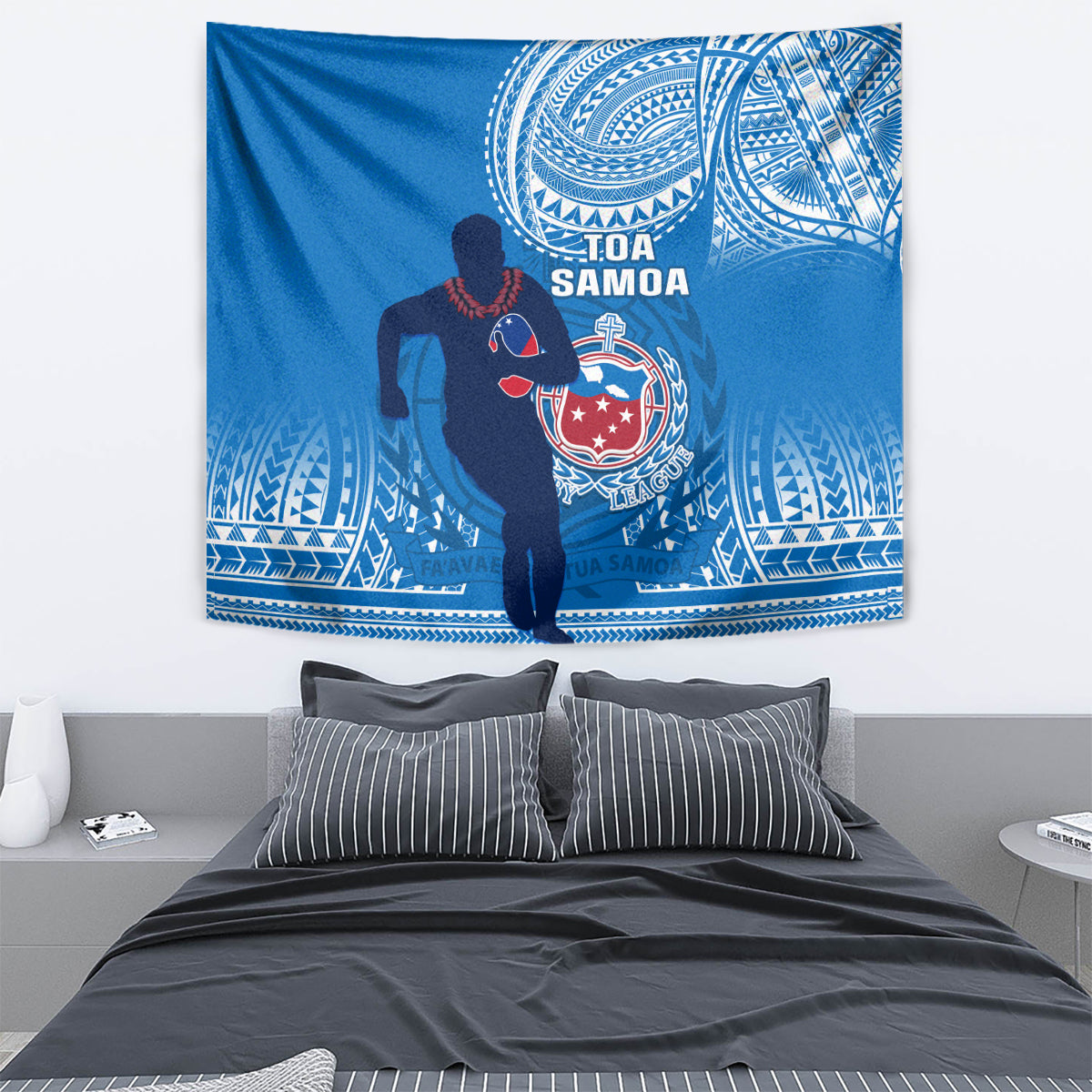 Samoa Rugby Tapestry Pacific 2023 Go Toa Samoa LT14 - Polynesian Pride