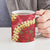 Red Palaka Hawaii Mele Kalikimaka Ceramic Mug Ohia Lehua Monstera Puakenikeni Lei - Polynesian Pride