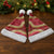 Red Palaka Hawaii Mele Kalikimaka Christmas Santa Hat Ohia Lehua Monstera Puakenikeni Lei - Polynesian Pride