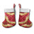Red Palaka Hawaii Mele Kalikimaka Christmas Stocking Ohia Lehua Monstera Puakenikeni Lei - Polynesian Pride