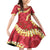Red Palaka Hawaii Mele Kalikimaka Family Matching Off Shoulder Short Dress and Hawaiian Shirt Ohia Lehua Monstera Puakenikeni Lei - Polynesian Pride