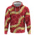 Red Palaka Hawaii Mele Kalikimaka Hoodie Ohia Lehua Monstera Puakenikeni Lei - Polynesian Pride