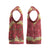 Red Palaka Hawaii Mele Kalikimaka Christmas Knitted V-Neck Vest Ohia Lehua Monstera Puakenikeni Lei - Polynesian Pride