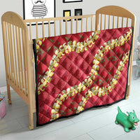 Red Palaka Hawaii Mele Kalikimaka Quilt Ohia Lehua Monstera Puakenikeni Lei - Polynesian Pride
