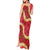 Red Palaka Hawaii Mele Kalikimaka Tank Maxi Dress Ohia Lehua Monstera Puakenikeni Lei - Polynesian Pride