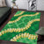 Green Palaka Hawaii Mele Kalikimaka Area Rug Ohia Lehua Monstera Puakenikeni Lei - Polynesian Pride