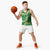 Green Palaka Hawaii Mele Kalikimaka Basketball Jersey Ohia Lehua Monstera Puakenikeni Lei - Polynesian Pride