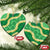 Green Palaka Hawaii Mele Kalikimaka Ceramic Ornament Ohia Lehua Monstera Puakenikeni Lei - Polynesian Pride