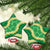 Green Palaka Hawaii Mele Kalikimaka Ceramic Ornament Ohia Lehua Monstera Puakenikeni Lei - Polynesian Pride