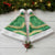 Green Palaka Hawaii Mele Kalikimaka Christmas Santa Hat Ohia Lehua Monstera Puakenikeni Lei - Polynesian Pride