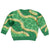 Green Palaka Hawaii Mele Kalikimaka Kid Ugly Christmas Sweater Ohia Lehua Monstera Puakenikeni Lei - Polynesian Pride