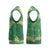 Green Palaka Hawaii Mele Kalikimaka Christmas Knitted V-Neck Vest Ohia Lehua Monstera Puakenikeni Lei - Polynesian Pride